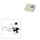 kunststempel van kattenmagiër rubberstempel (Gestempeld)