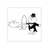 kunststempel van kattenmagiër rubberstempel (Afrduk)