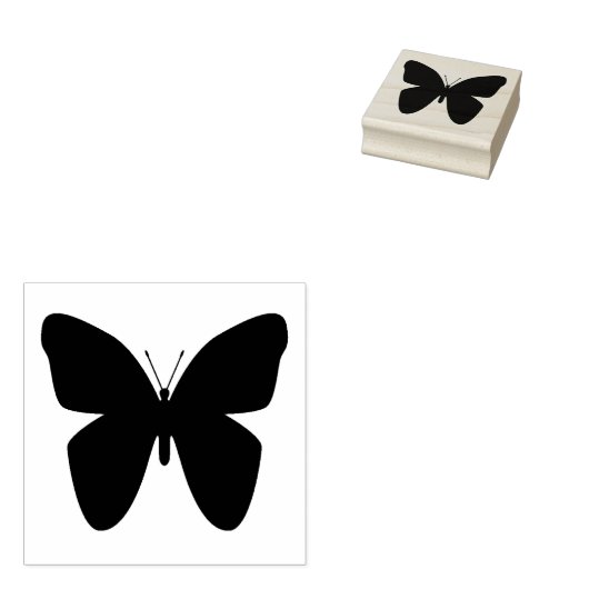 Kunststempel vliegende vlinder rubberstempel (Gestempeld)