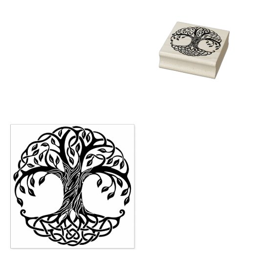 kunststempel voor celtic tree rubberstempel (Gestempeld)