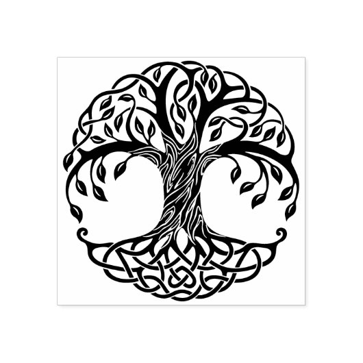 kunststempel voor celtic tree rubberstempel (Afrduk)