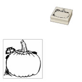 Kunststempel voor de illustratie van kat en pompoe rubberstempel (Gestempeld)