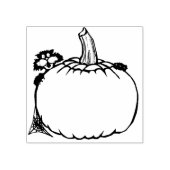 Kunststempel voor de illustratie van kat en pompoe rubberstempel (Afrduk)