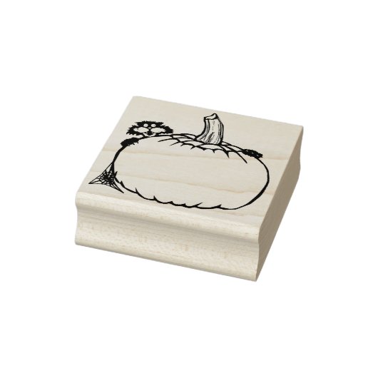 Kunststempel voor de illustratie van kat en pompoe rubberstempel (Stempel)