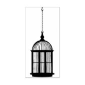 Kunststempel voor de illustratie van vogelkooien rubberstempel (Afrduk)