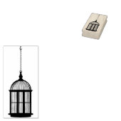 Kunststempel voor de illustratie van vogelkooien rubberstempel (Gestempeld)