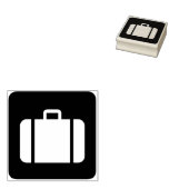 kunststempel voor de silhouet van de koffer rubberstempel (Gestempeld)