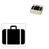 kunststempel voor de silhouet van de koffer rubberstempel (Gestempeld)
