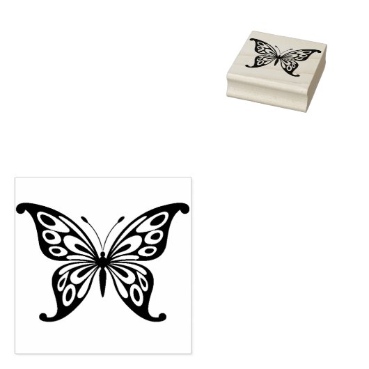 kunststempel voor de vlinderillustratie rubberstempel (Gestempeld)