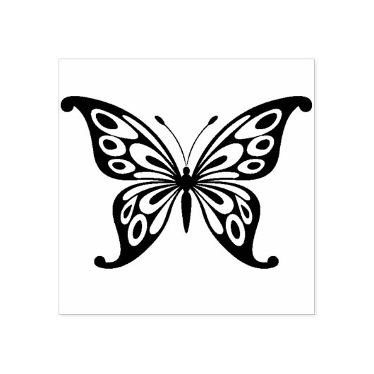 kunststempel voor de vlinderillustratie rubberstempel (Afrduk)