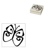 kunststempel voor de vlinderillustratie rubberstempel (Gestempeld)