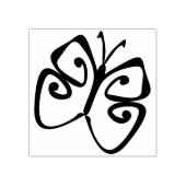 kunststempel voor de vlinderillustratie rubberstempel (Afrduk)