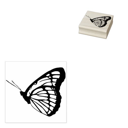 kunststempel voor de vlinderillustratie rubberstempel (Gestempeld)