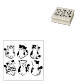 kunststempel voor gelukkige katten rubberstempel (Gestempeld)