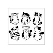 kunststempel voor gelukkige katten rubberstempel (Afrduk)