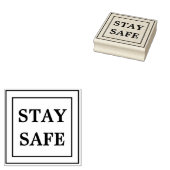Kunststempel voor hout - STAY SAFE Rubberstempel (Gestempeld)