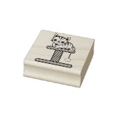 kunststempel voor kat en baars rubberstempel (Stempel)