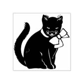 kunststempel voor kat rubberstempel (Afrduk)