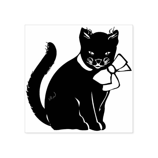 kunststempel voor kat rubberstempel (Afrduk)