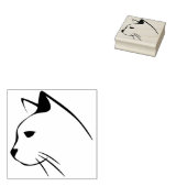 kunststempel voor kattenkopafbeelding rubberstempel (Gestempeld)
