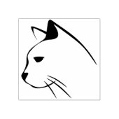 kunststempel voor kattenkopafbeelding rubberstempel (Afrduk)