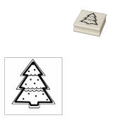 Kunststempel voor koekjesbrood met kerstboom rubberstempel (Gestempeld)