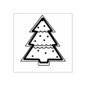 Kunststempel voor koekjesbrood met kerstboom rubberstempel (Afrduk)