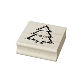 Kunststempel voor koekjesbrood met kerstboom rubberstempel