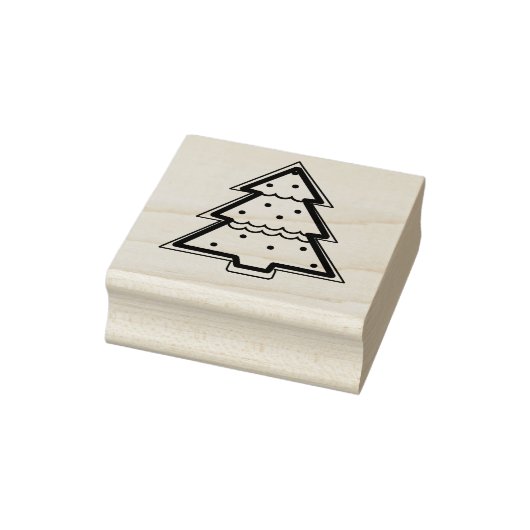 Kunststempel voor koekjesbrood met kerstboom rubberstempel (Stempel)