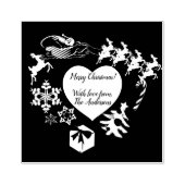 Kunststempel voor rendieren van kerstbomen rubberstempel (Afrduk)