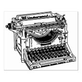 Kunststempel voor schrijfmachine met houthandgreep rubberstempel (Afrduk)