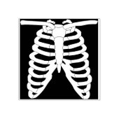 Kunststempel voor skeletribben rubberstempel (Afrduk)