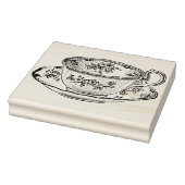  kunststempel voor theeopjes en saucer rubberstempel (Stempel)