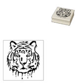 kunststempel voor tijgergezicht rubberstempel (Gestempeld)