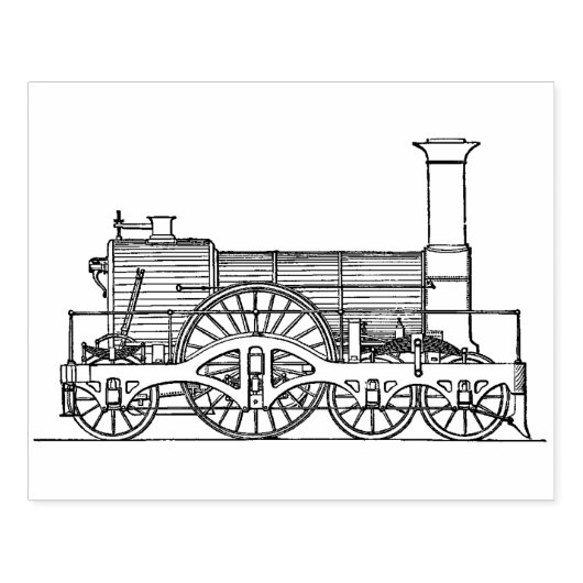 Kunststempel voor Westerne Express Train Engine Rubberstempel (Afrduk)