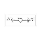 Kunststempel Zwemelen en Heart Text Divider Rubberstempel (Afrduk)