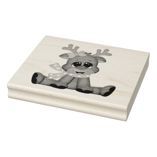 Kunststempels voor hout/Baby Rudolph Rubberstempel (Stempel)