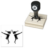 Kunststempels voor hout/danser4 rubberstempel (Gestempeld)
