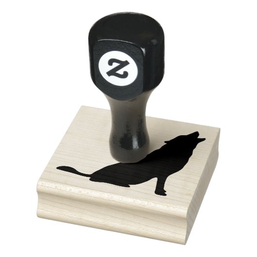 Kunststempels voor hout/Wolf Rubberstempel (Stempel)