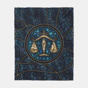 Kunststijl Abalone Gold van de galg Zodiac Dot Fleece Deken