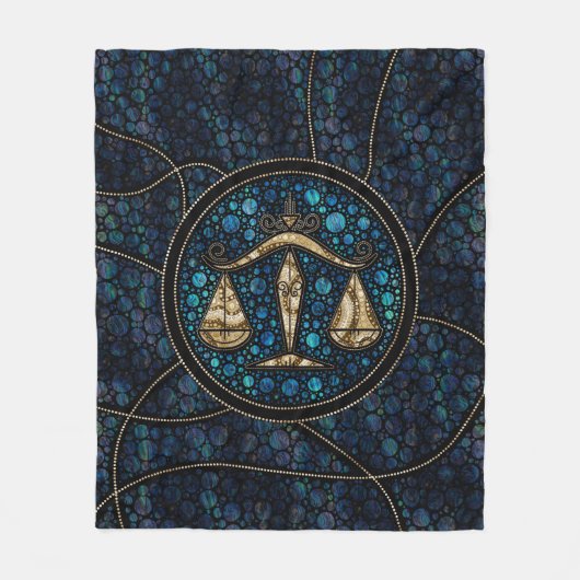 Kunststijl Abalone Gold van de galg Zodiac Dot Fleece Deken (Voorkant)