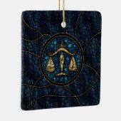 Kunststijl Abalone Gold van de galg Zodiac Dot Keramisch Ornament (Rechts)