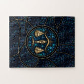 Kunststijl Abalone Gold van de galg Zodiac Dot Legpuzzel (Horizontaal)