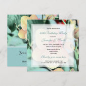 kunststijl elegant orchidee flower verjaardagsfees kaart (Voorkant / Achterkant)