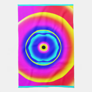 Kunststijl met kleurrijke handtekeningen theedoek