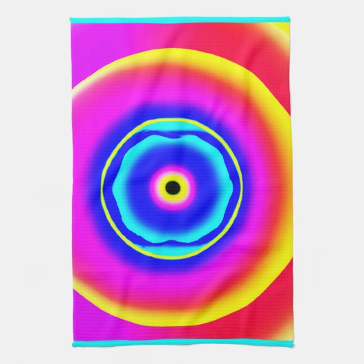 Kunststijl met kleurrijke handtekeningen theedoek (Verticaal)