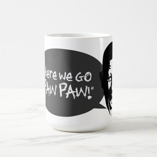 Kunststijl pop - Hier gaan we naar Paw Paw Koffiemok (Center)