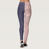 Kunststijl Roze marineblauw Leggings (Achterkant)