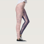 Kunststijl Roze marineblauw Leggings (Rechts)