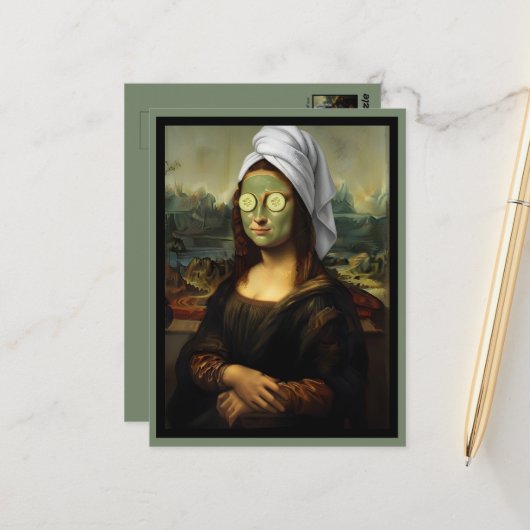 Kunststijl Spa-dag Briefkaart (Voorkant / Achterkant in situ)